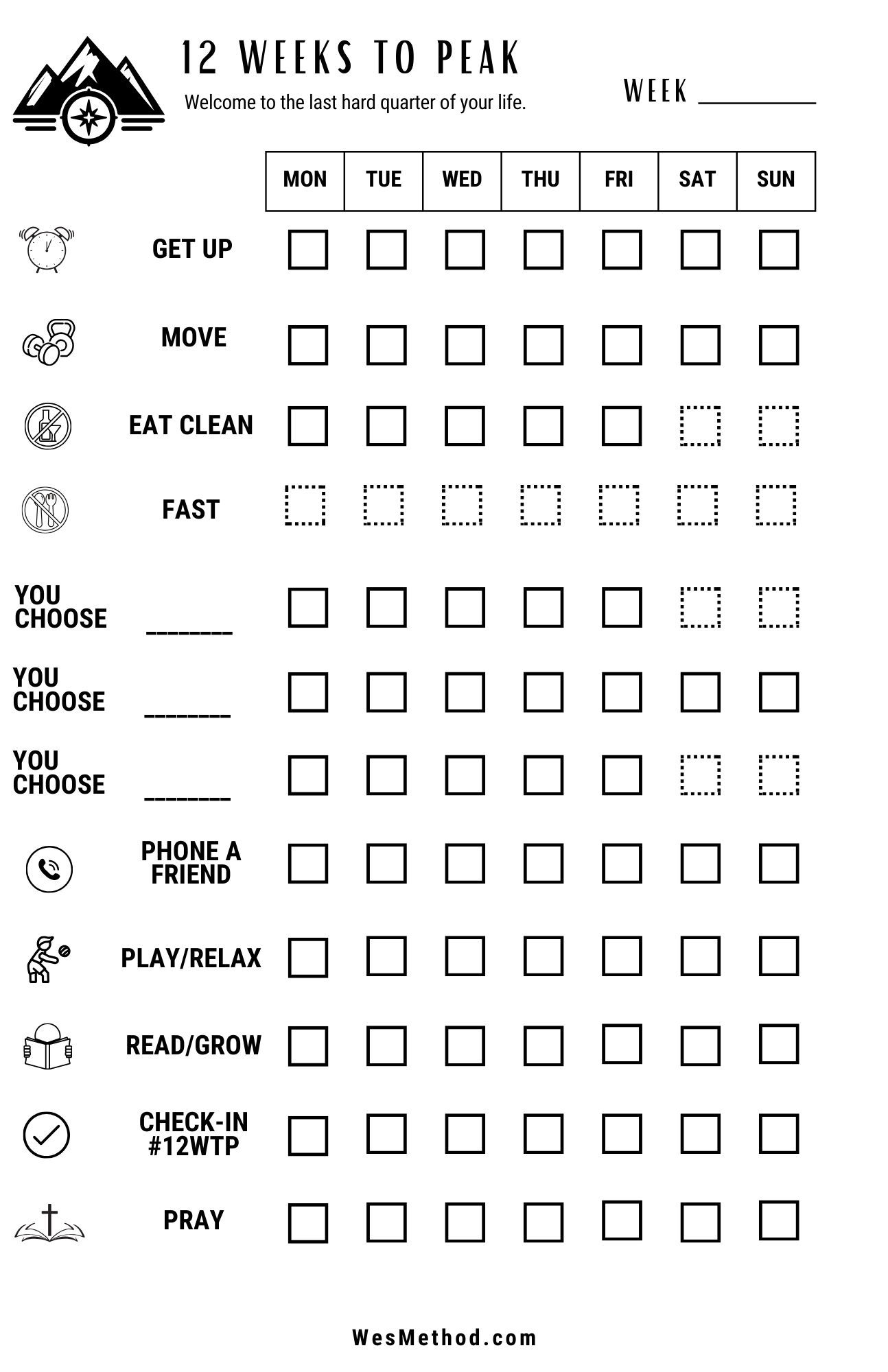 Weekly Habit Tracker Preview
